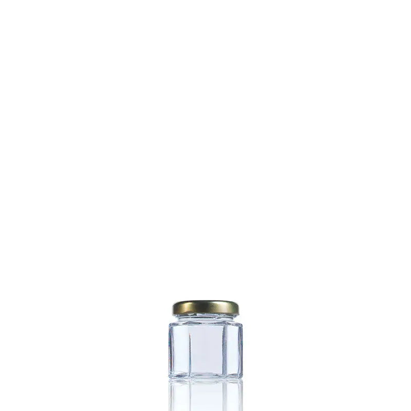 Lid Sterilisation Twist Off 43 for sale in bulk by The Pack Stock Hexagonal glass jar 47 ml Twist off 43  The Pack Stock EU