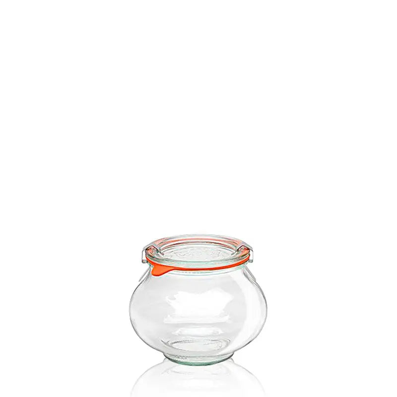 Tapa de plástico Weck 80 a la venta al por mayor por The Pack Stock Weck Deco glass jar 560 ml swing stopper 80  The Pack Stock EU