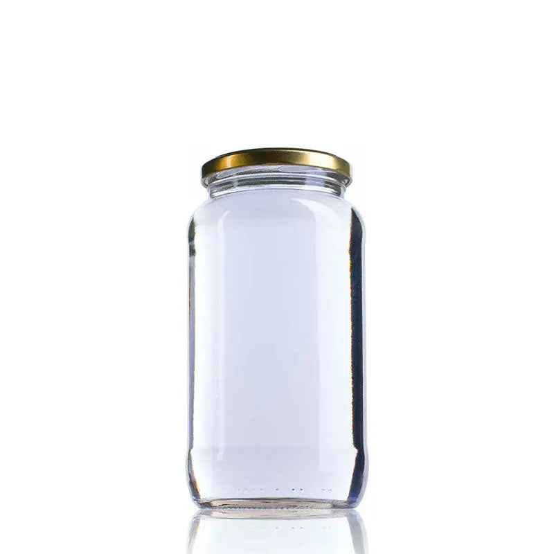 Boîte de Couvercle Stérilisation Twist Off 77 Doré en vente en vrac par The Pack Stock 1/4 Galon glass jar 900 ml Twist off 77  The Pack Stock EU