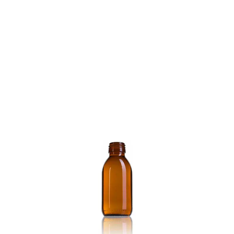 for sale in bulk by The Pack Stock Topacio Ambar glass Bottle 125 ml Pilfer Proof 28  The Pack Stock EU