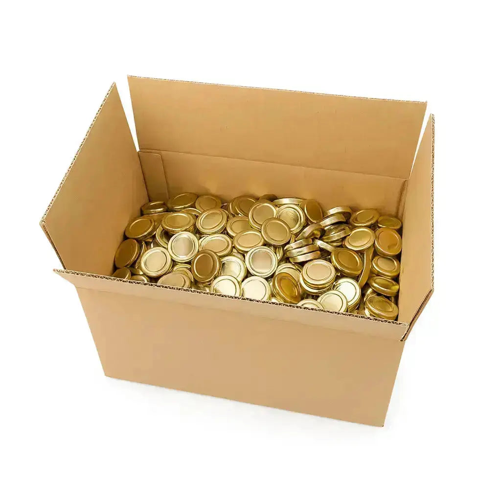 en vente en vrac par The Pack Stock Box Lid Sterilisation Twist Off 43 Gold  The Pack Stock EU